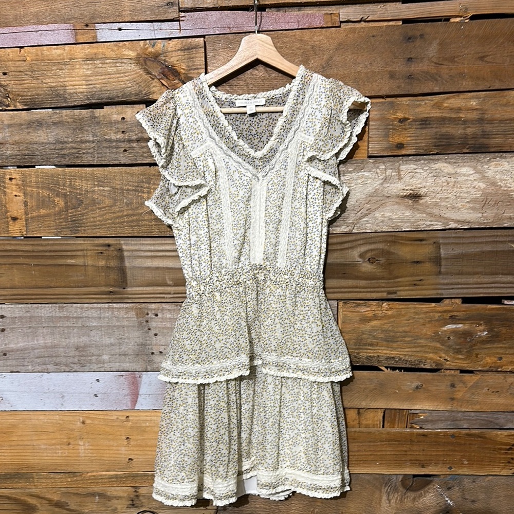 Chelsea & Violet Yellow Floral Mini Dress